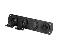 BTOSEP Caricatore USB per auto, doppia porta, impermeabile, 2,1 A, controllo intelligente per 12-24 V, veicoli, moto, yacht, nero, 1 pezzo