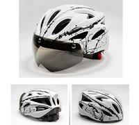 BTOSEP Casco da Ciclismo Resistente Agli Urti, Regolabile con Occhiali | Design con fibbia di sicurezza, materiale resistente al calore, ideale per le gare ciclistiche
