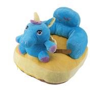 BTOSEP Divano di supporto per bambini, lettino regolabile in peluche per un comodo allenamento a sedersi, per interni ed esterni (motivo cavallo blu)