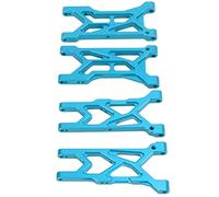 BTOSEP Kit braccio oscillante RC in lega di alluminio anteriore e posteriore inferiore per Typhon 1/10 RC veicolo ad alte prestazioni 4 pezzi (blu)