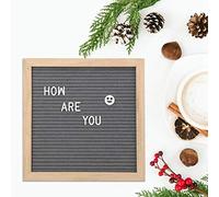 BTOSEP Lavagna in Feltro Intercambiabile per Stanze (Grigio) | 2 set di lettere, messaggi personalizzabili, facile inserimento/rimozione delle lettere, perfetto per la casa o l\'aula