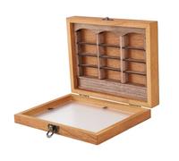 BTOSEP Libreria in miniatura in legno, per alleviare l'ansia, artistica con 196 libri piegati, perfetta per scrivanie e soggiorno, in legno massiccio, 20,6 x 25,4 x 7,6 cm