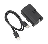 BTOSEP LP E6 - Batteria finta completamente decodificata, accoppiatore DC, ideale per 5D Mark IV, 5D Mark III e altre fotocamere, interfaccia di tipo C per alimentazione continua