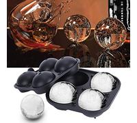 BTOSEP Macchina per Palline di Ghiaccio in Silicone a 4 Fori, 6 Cm | Facile da pulire, lavabile in lavastoviglie, ideale per cocktail, vino