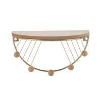 BTOSEP Mensole da Parete Sospese, Elegante Forma a Ventaglio, 25x12,5 Cm | Resistente legno composito di ferro, ganci per oggetti decorativi, ideale per lo studio, l\'organizzazione del soggiorno