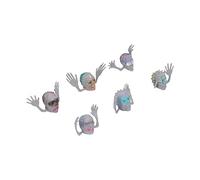 BTOSEP Mini bambole da dito, 6 pezzi, simpatici cartoni animati, per Halloween, giocattolo per raccontare storie in PVC
