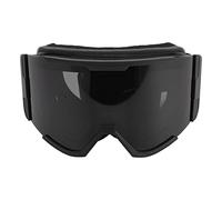 BTOSEP Occhiali da sci professionali a doppio strato anti appannamento Wide View per sport sulla neve, materiale 269,3 g (montatura nera e lenti grigie)