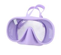BTOSEP Occhialini da sub antiappannamento con ampia visione, in silicone, cinghia regolabile per mute da nuoto, tutte le dimensioni del viso (viola)