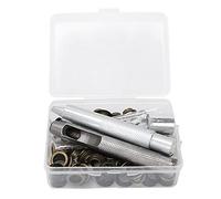 BTOSEP Occhiello con Occhiello in Ottone da 0,3 Pollici con Scatola di | Ottone di alta qualità, versatile per abbigliamento, artigianato, facile trasporto