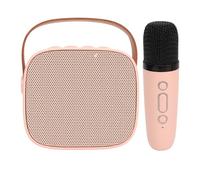 BTOSEP P2 Mini macchina per karaoke, altoparlante Bluetooth portatile con microfono senza fili, per divertimento in viaggio, per adulti (microfono singolo rosa, batteria agli ioni di litio da 800 mAh)