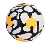 BTOSEP Pallone da calcio n. 5, resistente, elastico, standard, per allenamento ed esercizi di gioco (arancione giallo)