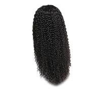BTOSEP Parrucca lunga 61 cm, nera, mossa, comoda, traspirante, con riga centrale, per cosplay