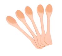 BTOSEP Pennelli per maschera facciale in silicone, comode spazzole per la pulizia del viso, penna fai te per la cura della pelle a casa, 5 pezzi (rosa nude)
