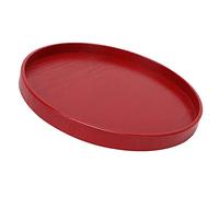 BTOSEP Piatto in Legno, Vassoio da Portata per Posate Ecologico (24 cm) | Robusta struttura in MDF, per gli alimenti, senza spigoli vivi, ottima per la frutta, consigliato lavaggio a mano