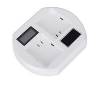 BTOSEP SEIVI - Caricabatterie rapido per videocamera e videocamera, doppio caricatore USB con display LCD per fotocamera Smart Home Arlo Pro 2/Pro, bianco, 1 unità