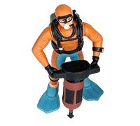 BTOSEP Set di 4 statuette subacquee realistiche in plastica come decorazione per acquario, gioco di esplorazione marina (arancione 15 x 5 x 2 cm)
