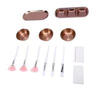 BTOSEP Set di accessori cosmetici per il viso, 23 pezzi, strumenti professionali per maschere facciali, per spa e uso domestico, in acciaio inox e PVA, 6 pennelli, 12 spugne, 3 ciotole