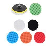 BTOSEP Set di cuscinetti per lucidatura e lucidatura da 15,2 cm, per la cura dell'auto e l'uso domestico, materiale in spugna e lana ad alta densità, opzioni multicolore