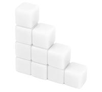 BTOSEP Set di dadi vuoti scrivibili da 16 mm per insegnamento di matematica, educazione e giochi, dadi in plastica portatili per accessori scolastici (bianco)