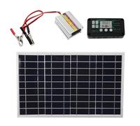 BTOSEP Set di pannelli solari portatili da 30 W, con invertitore da 220 W e controller impermeabile, per campeggio