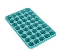 BTOSEP Stampo per cubetti di ghiaccio in silicone con coperchio rimovibile, design compatto per famiglie e ristoranti, qualità alimentare, 23,5 x 15 cm (patina)