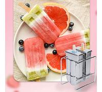 BTOSEP Stampo per Gelato in Acciaio Inossidabile, 2 Stampi, 2 Coperchi | Durevole e riutilizzabile, perfetto per i ghiaccioli fai da te, viene fornito con 55 bastoncini, facile da lavare, ecologico