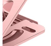 BTOSEP Supporto per computer portatile, regolabile, 8 velocità, supporto refrigerante portatile per casa, ufficio, uso in silicone, PP e ABS (rosa)