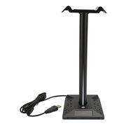 BTOSEP Supporto per cuffie, supporto da gioco multifunzionale RGB con porte USB per l'organizzazione sulla scrivania in casa e ufficio, nero