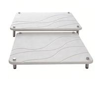 BTOSEP Tappetino scolapiatti versatile in pietra per il bancone della , 2 pezzi, altamente assorbente, ad asciugatura rapida, con piedini antiscivolo, 39,9 x 30 cm e 30 x 33 cm (bianco)