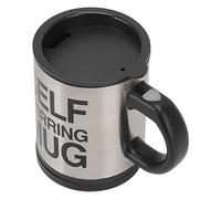 BTOSEP Tazza automescolante automatica, 400 ml, facile da usare con una sola mano, per caffè e bevande, in acciaio inox (nero)