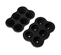 BTOSEP Vaschetta per Cubetti di Ghiaccio in Silicone Rosa, 6 Stampi con | Materiale durevole, facile da rimuovere, sicuro per microonde, macchina per cocktail