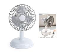 BTOSEP Ventilatore elettrico portatile vintage, squisito design retrò, rimovibile, per casa, ufficio, classe, plastica leggera (azzurro)