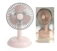 BTOSEP Ventilatore elettrico portatile vintage, squisito design retrò, rimovibile, per casa, ufficio, classe, plastica leggera (rosa chiaro)