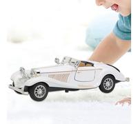 BTOSEP Vintage Child Kid High Simulation Pull Back giocattolo per auto per il riconoscimento dei colori, veicolo in lega come regalo di compleanno, rosso (bianco)