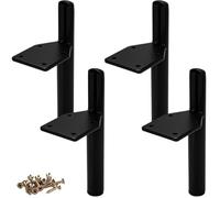 Btowin Gambe per mobili in metallo da 12,7 cm, 4 pezzi, moderne, affusolate, montate lateralmente, piedini di ricambio per mobili fai da te, per armadietti, cassettiere, TV, tavolini, 13 cm (BN: