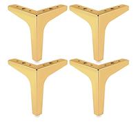 Btowin Gambe per mobili in metallo da 15,2 cm, 4 pezzi, moderne, triangolari, per mobili, divani, supporti TV, librerie