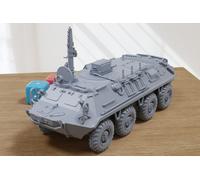 BTR-60 PU-12 Soviet APC - 3D Stampato Miniatura Ripiano Tavolo Wargaming Combat