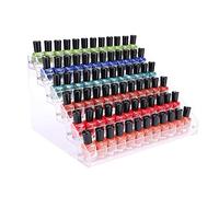 BTremary Espositore trasparente a 6 ripiani per smalti, in acrilico, può contenere fino a 96 bottiglie, colori a olio essenziale (adatto per flaconi da 28,3 - 56,7 g)
