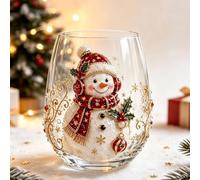 BTRHTOX christmas 3d wine glass collection gift box set,calice da vino 3d natale (B)