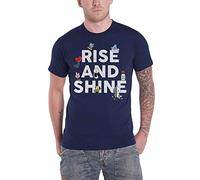BTS BT21 Maglietta Ufficiale Stampata Rise & Shine (Blu Marino) S