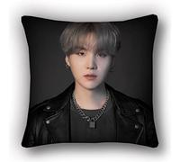 bts merchandise BTS Bangtan Ragazzi Jimin V Suga Jungkook Federe decorative in lino a doppia faccia cuscino bts regali 45 cm x 45 cm