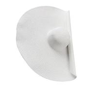 BTSEURY Cappello da spiaggia oversize da donna, in paglia, cappello di paglia con tesa larga, cappello da spiaggia, g, M 56/58 cm