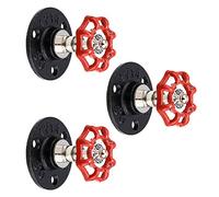 BTSKY 3 ganci da appendere vintage tubo di ferro industriale fissaggio da parete retrò per accappatoio, asciugamano, borsa, ombrello, cappello decorazione antica per la casa, tipo 2