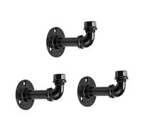 BTSKY 3 pezzi Appendiabiti in ferro - ganci per tubi in stile industriale vintage per appendere accappatoi, asciugamani, borse, ombrelli, cappelli, decorazioni fantastiche