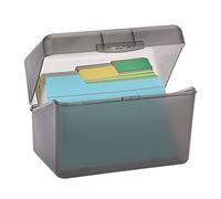 BTSKY Confezione da 10,2 x 15,2 cm - Porta biglietti per indice, biglietti per ricette, in plastica, per riempire schede indice, appunti, flashcard, ricette e indirizzi, grigio (non