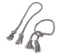 BTSKY - Coppia di cordoni ferma-tende in cotone con nappe, realizzati a mano Grey