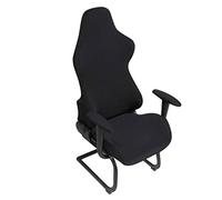 BTSKY Coprisedia da gioco elasticizzato nero - Coprisedia ergonomico per sedia da ufficio per computer reclinabile stile corsa sedia da ufficio (senza sedie)