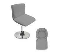 BTSKY, coprisedia elasticizzato grigio con rivestimento per schienale, per sedia girevole, sedia da pranzo, sgabello da bar, sedia da bar