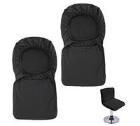 BTSKY - Copriseduta per sgabelli da bar, con rivestimento per schienale elasticizzato, per sedia bassa da pranzo, sedie girevoli da bar tipo sgabello con schienale (sedie non incluse), confezione da 2