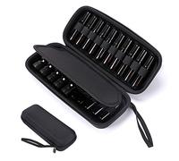 BTSKY Custodia per oli essenziali EVA da 20 slot, contiene 10 ml, rotoli da 10 ml, flaconi da 5 ml, borsa da trasporto per smalto, nero (olio essenziale non incluso)